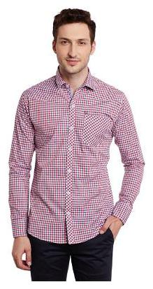 

Duke Men Pink Checked Regular Fit Casual Shirt