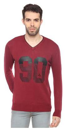 

Duke Men Red V neck Pullover