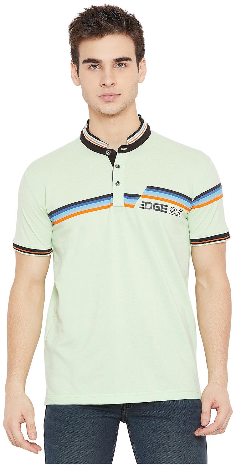 

Duke Men Green Regular fit Cotton Mandarin collar T-Shirt - Pack Of 1