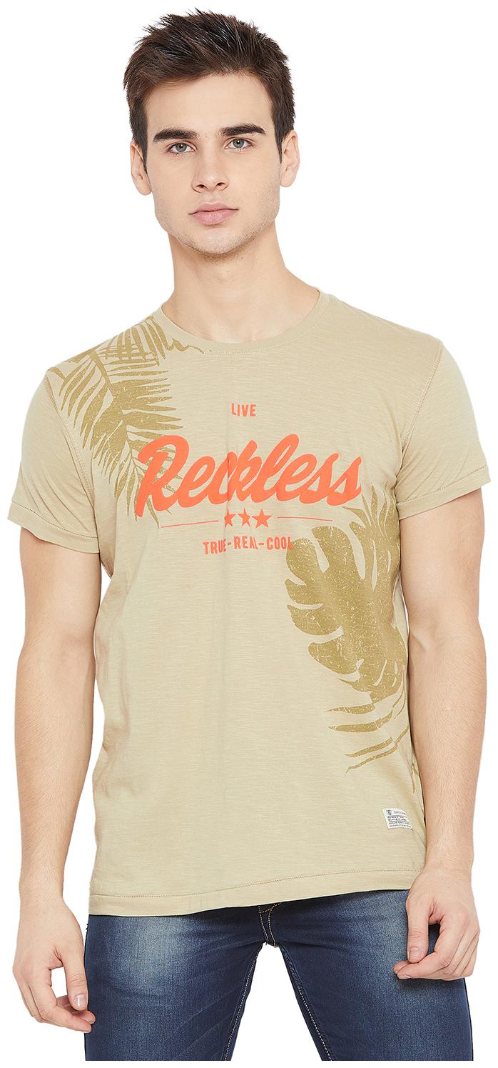 

Duke Men Beige Regular fit Cotton Round neck T-Shirt - Pack Of 1