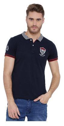

Duke Men s Regular Fit Polo Solid T-Shirt - Blue