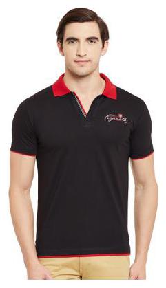 

Duke Men Black Regular fit Cotton Polo collar T-Shirt - Pack Of 2