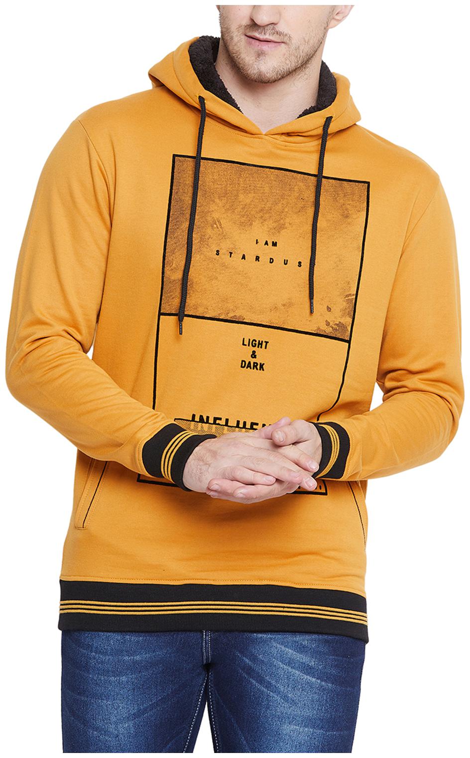 

Duke Men Yellow Hooded Sweatshirt