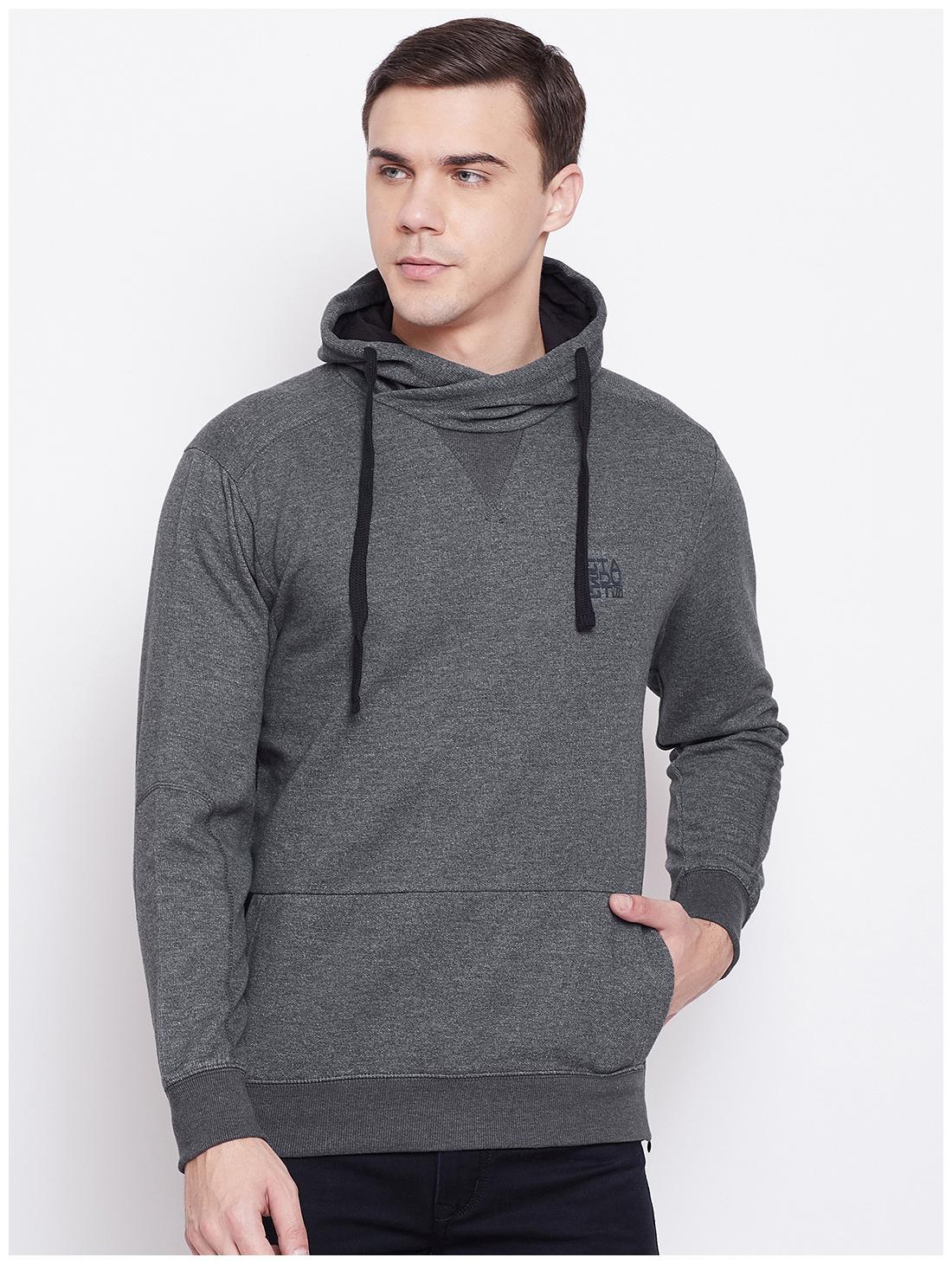 

Duke Men Grey Hooded Sweatshirt