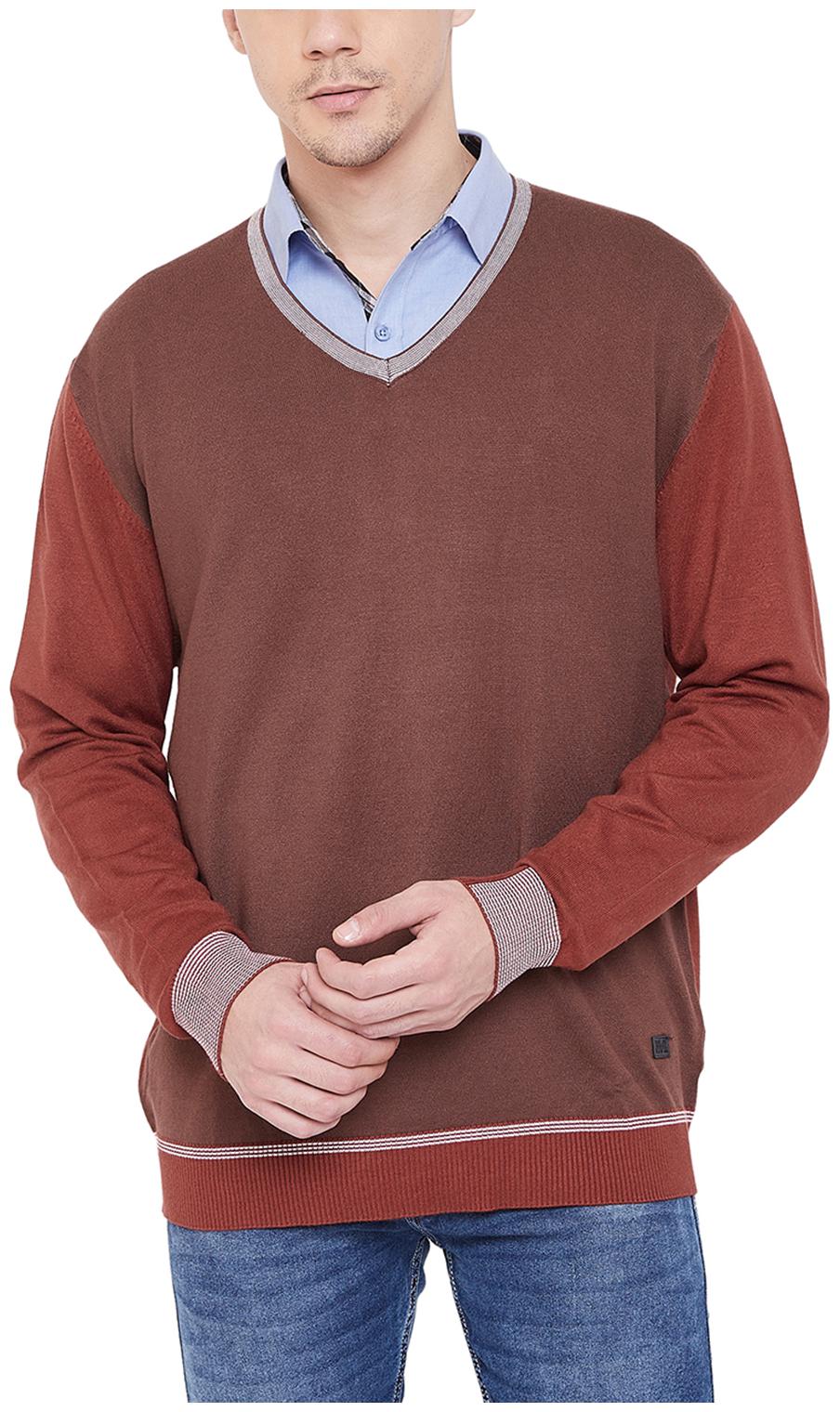 

Duke Men Brown V neck Pullover
