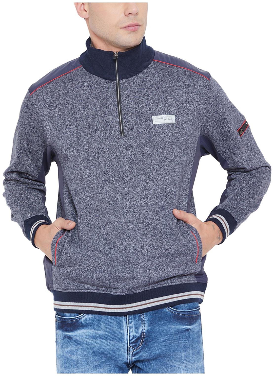 

Duke Men Blue High neck Sweatshirt