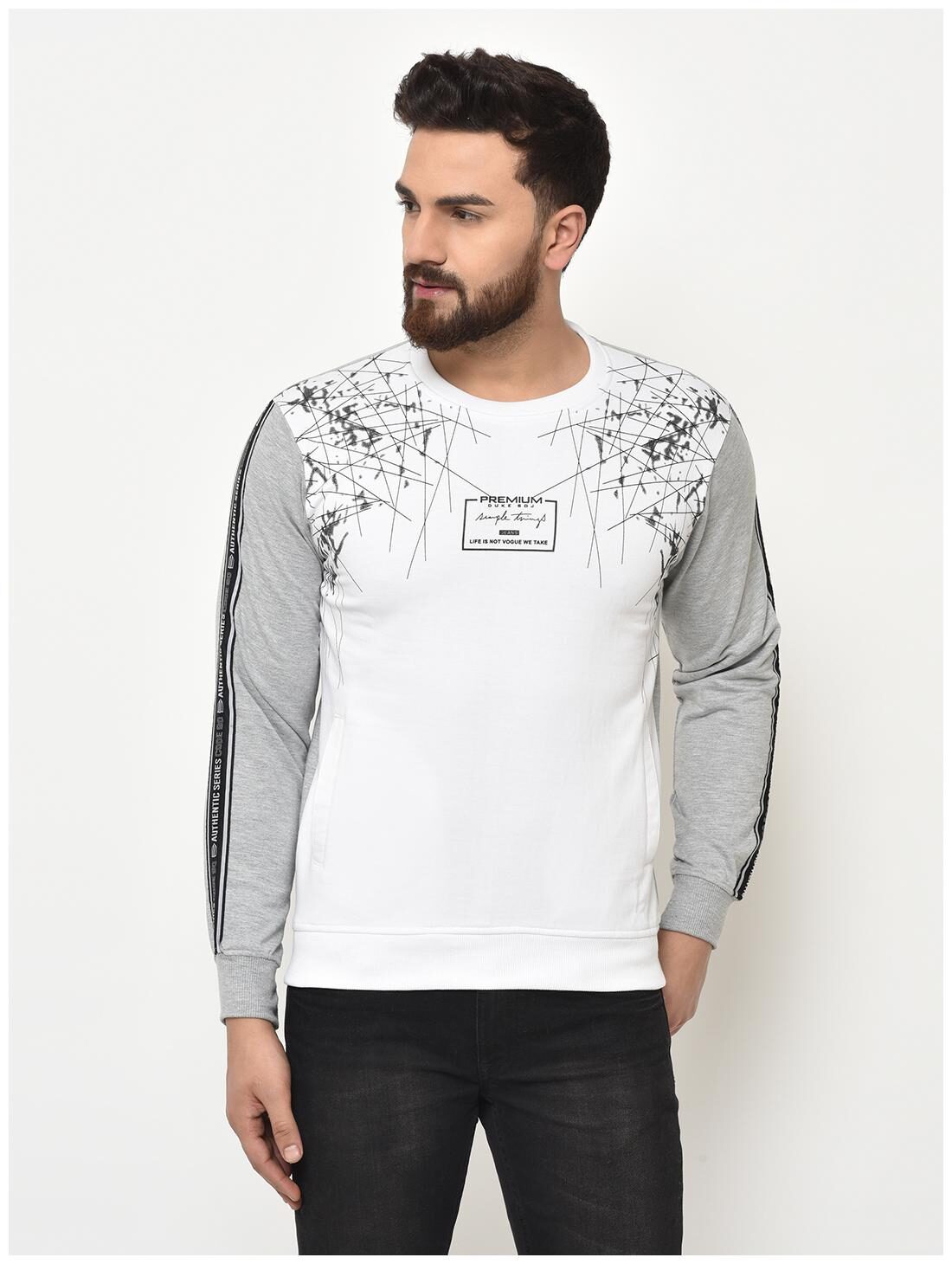 

Duke Men White Round neck Sweatshirt