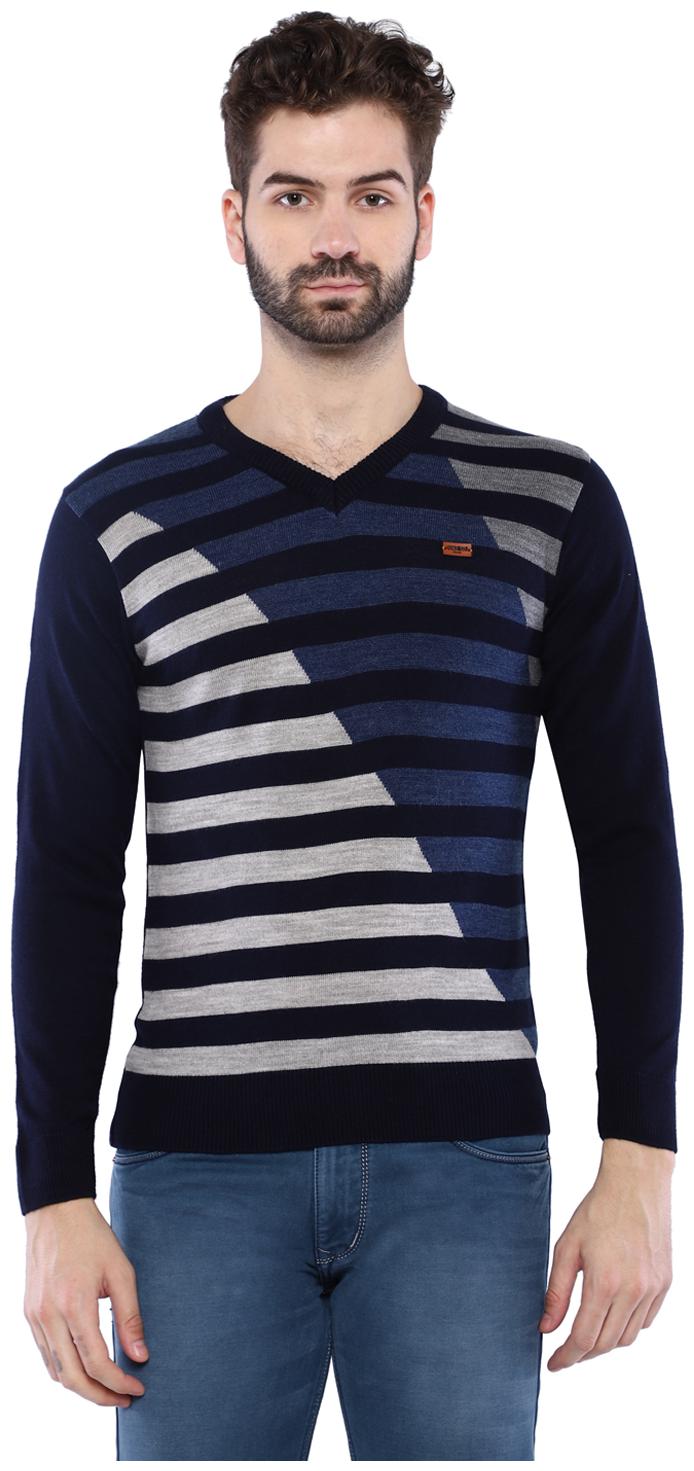 

Duke Men Blue V neck Pullover