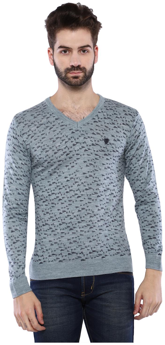 

Duke Men Grey V neck Pullover
