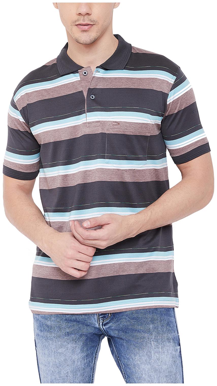 

Duke Men Grey Regular fit Cotton Polo collar T-Shirt - Pack Of 1