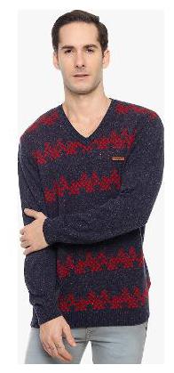 

Duke Men White V neck Pullover