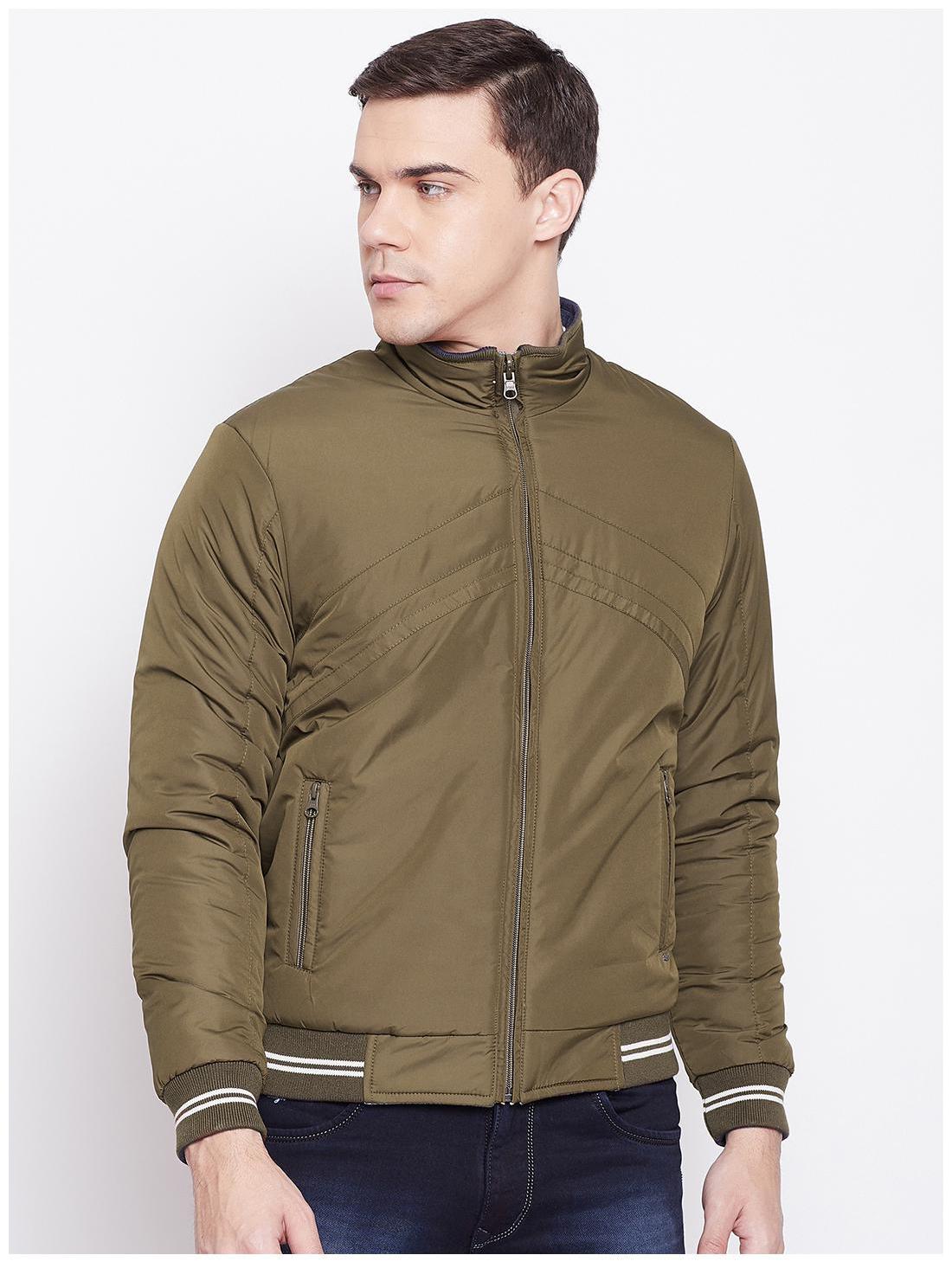 

Duke Men Yellow Solid Bomber jacket