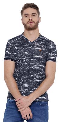 

Duke Men Grey Regular fit Cotton Blend V neck T-Shirt - Pack Of 1