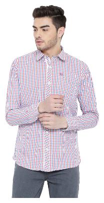 

Duke Men Red Checked Slim Fit Casual Shirt
