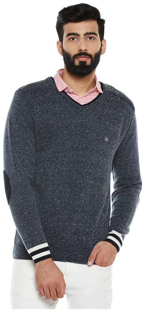 

Duke Men White V neck Pullover