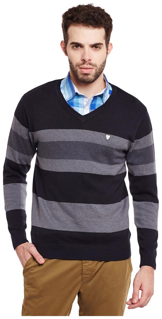

Duke Men Black V neck Pullover