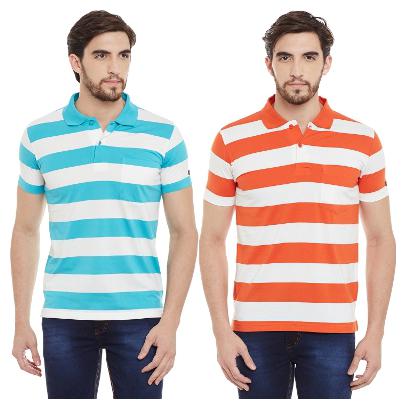 

Duke Men White Regular fit Cotton Polo collar T-Shirt - Pack Of 2