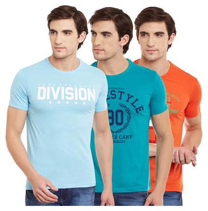 

Duke Men Blue Regular fit Cotton Round neck T-Shirt - Pack Of 3