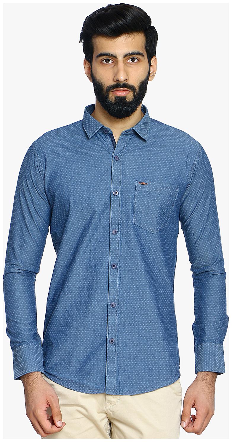 

Duke Men Blue Printed Slim Fit Casual Shirt