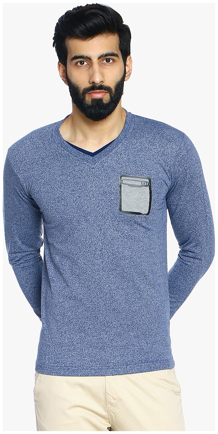 

Duke Men Blue Regular fit Cotton V neck T-Shirt - Pack Of 1