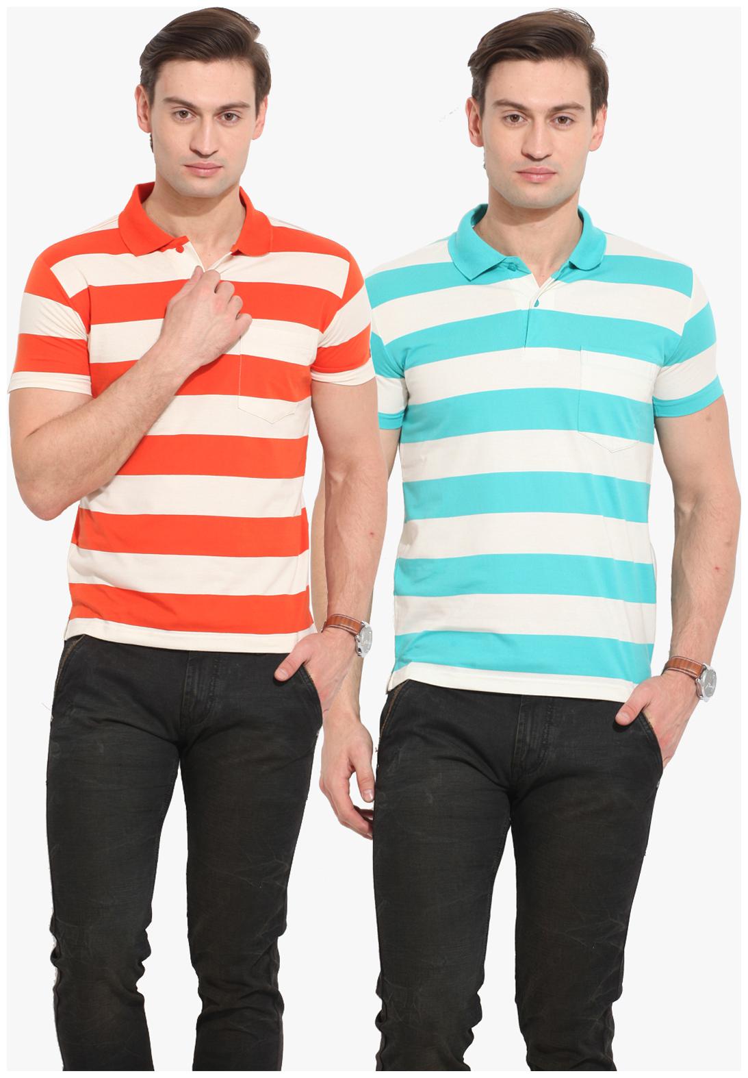 

Duke Men Multi Regular fit Cotton Round neck T-Shirt - Pack Of 2