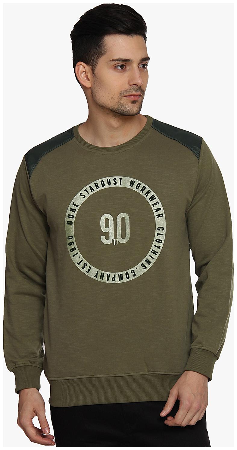 

Duke Men Green Round neck Sweatshirt