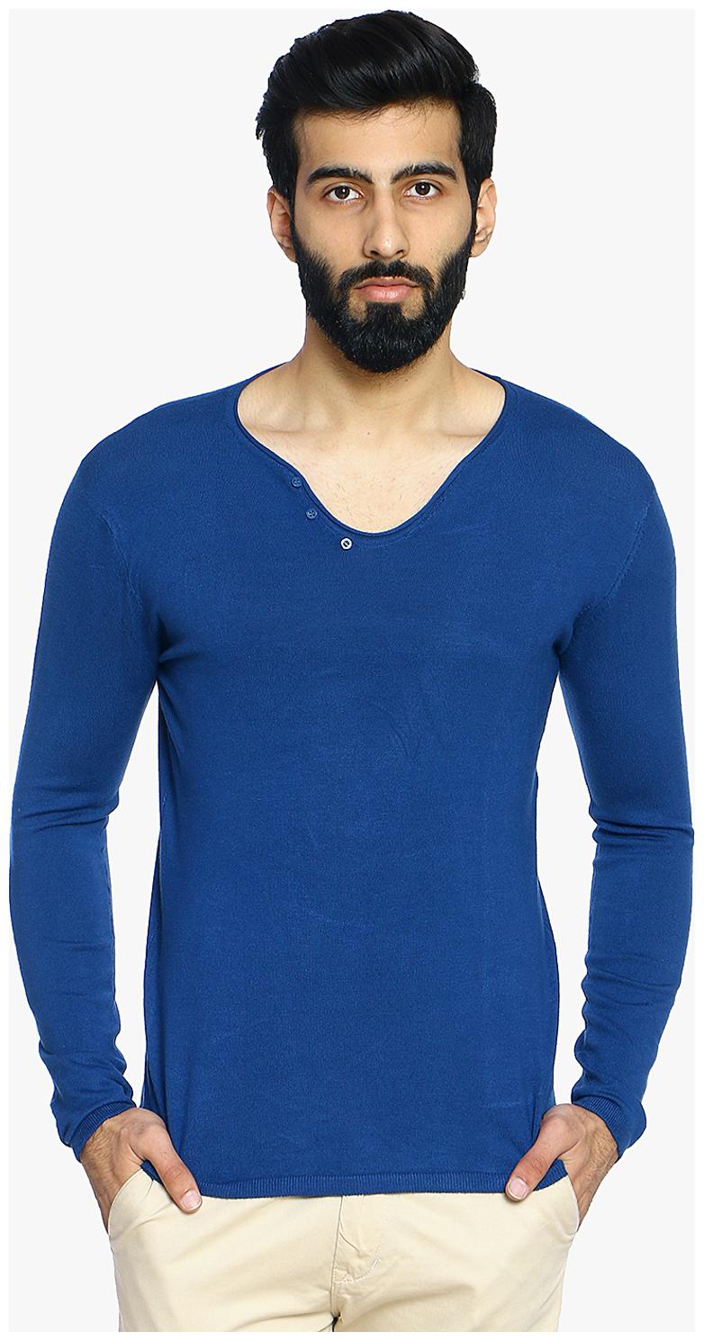 

Duke Men Blue Regular fit Cotton V neck T-Shirt - Pack Of 1