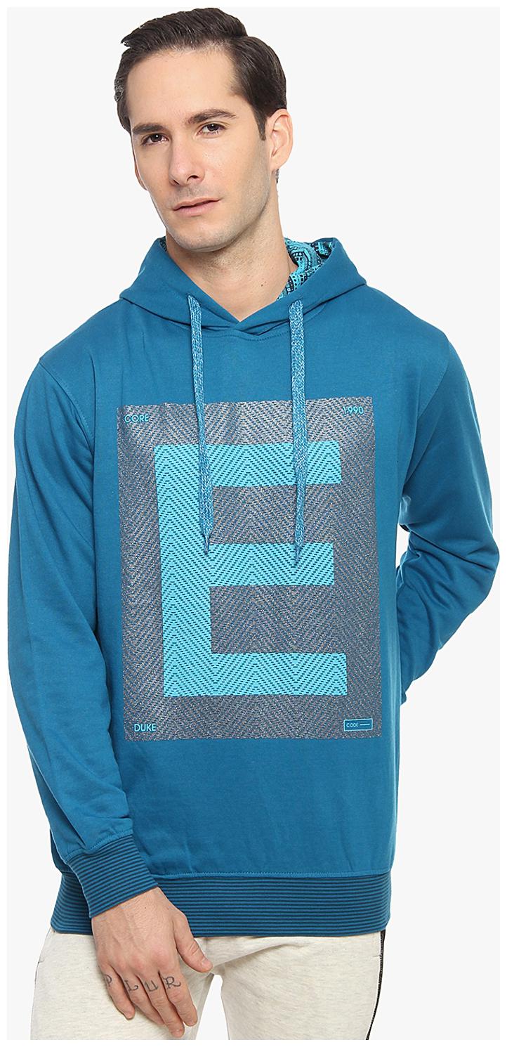 

Duke Men Blue Hooded Hoodie