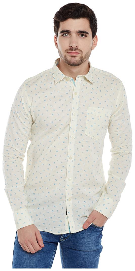 

Duke Men Grey Printed Slim Fit Casual Shirt