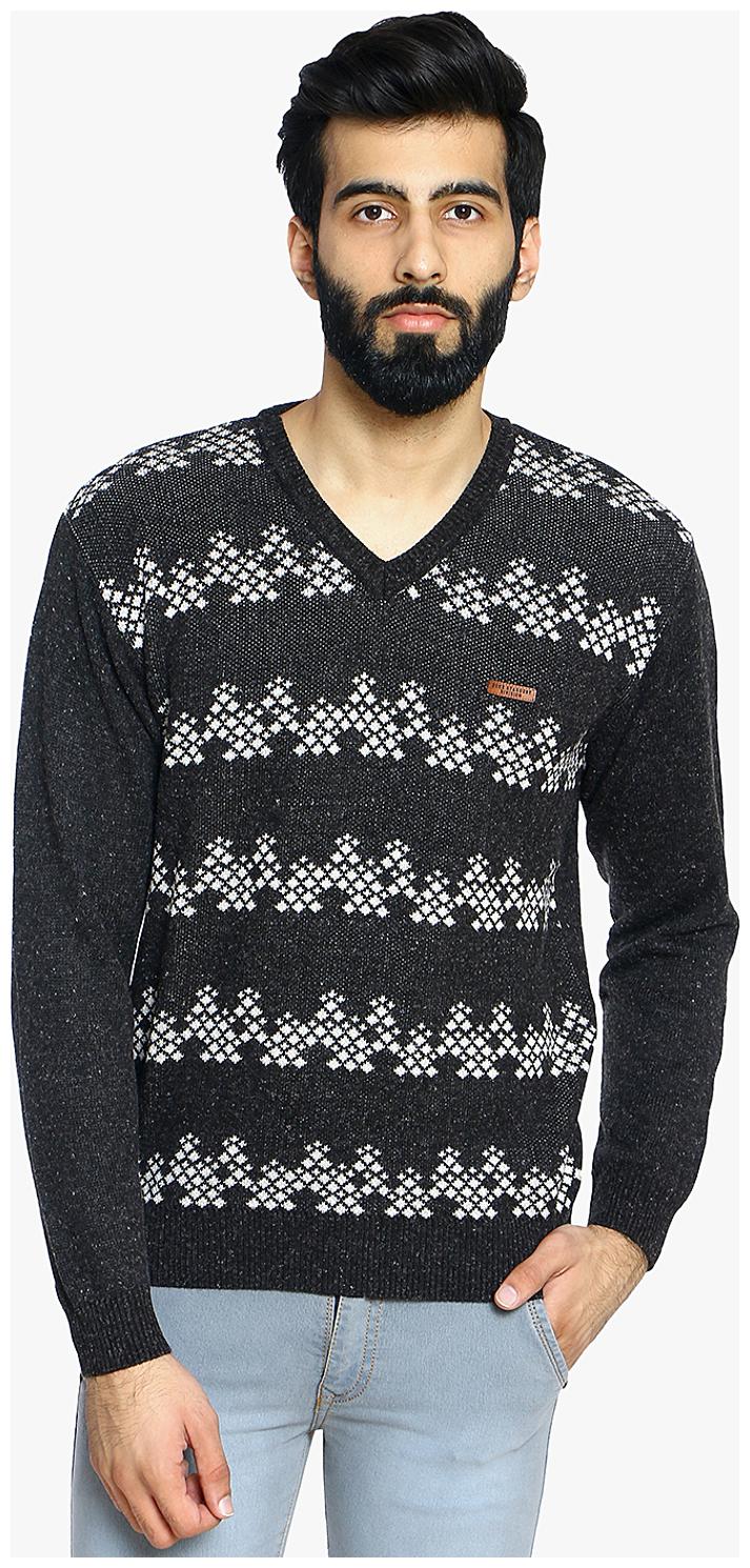 

Duke Men Black V neck Pullover