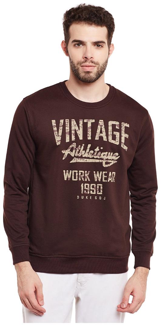 

Duke Men Brown Round neck Sweatshirt