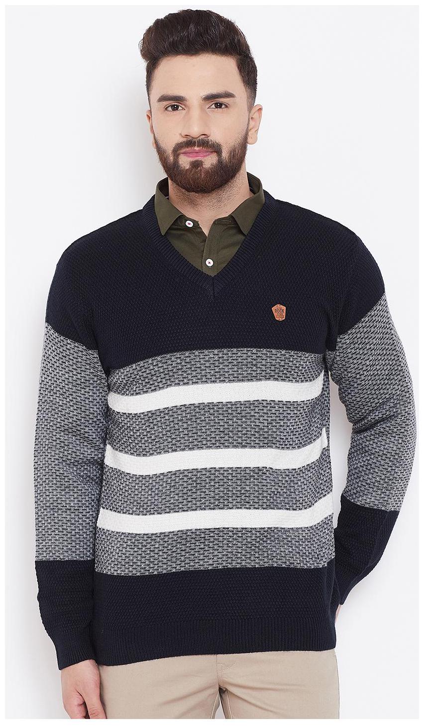 

Duke Wool Blend Men Blue Pullover