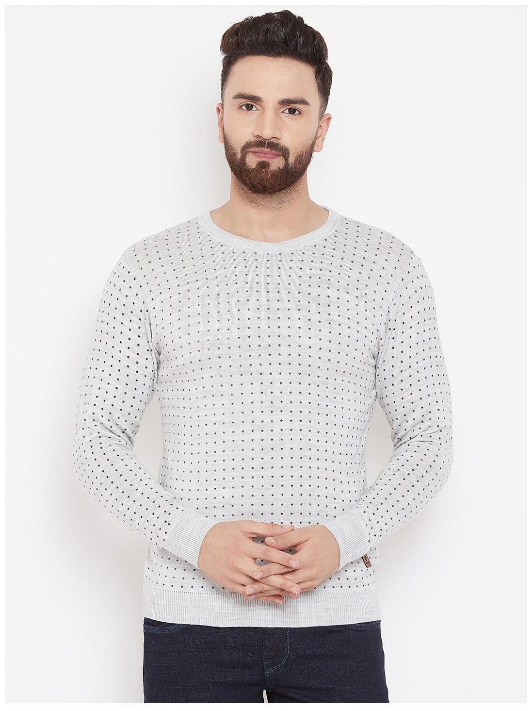 

Duke Wool Blend Men Grey Pullover