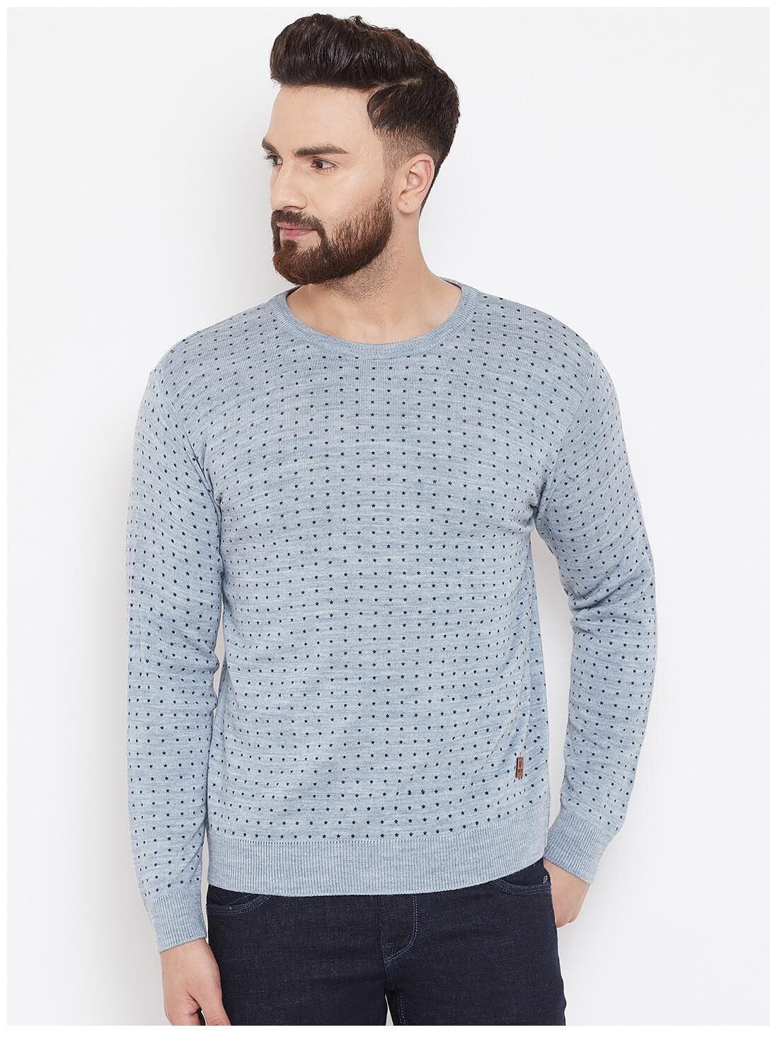 

Duke Wool Blend Men Blue Pullover