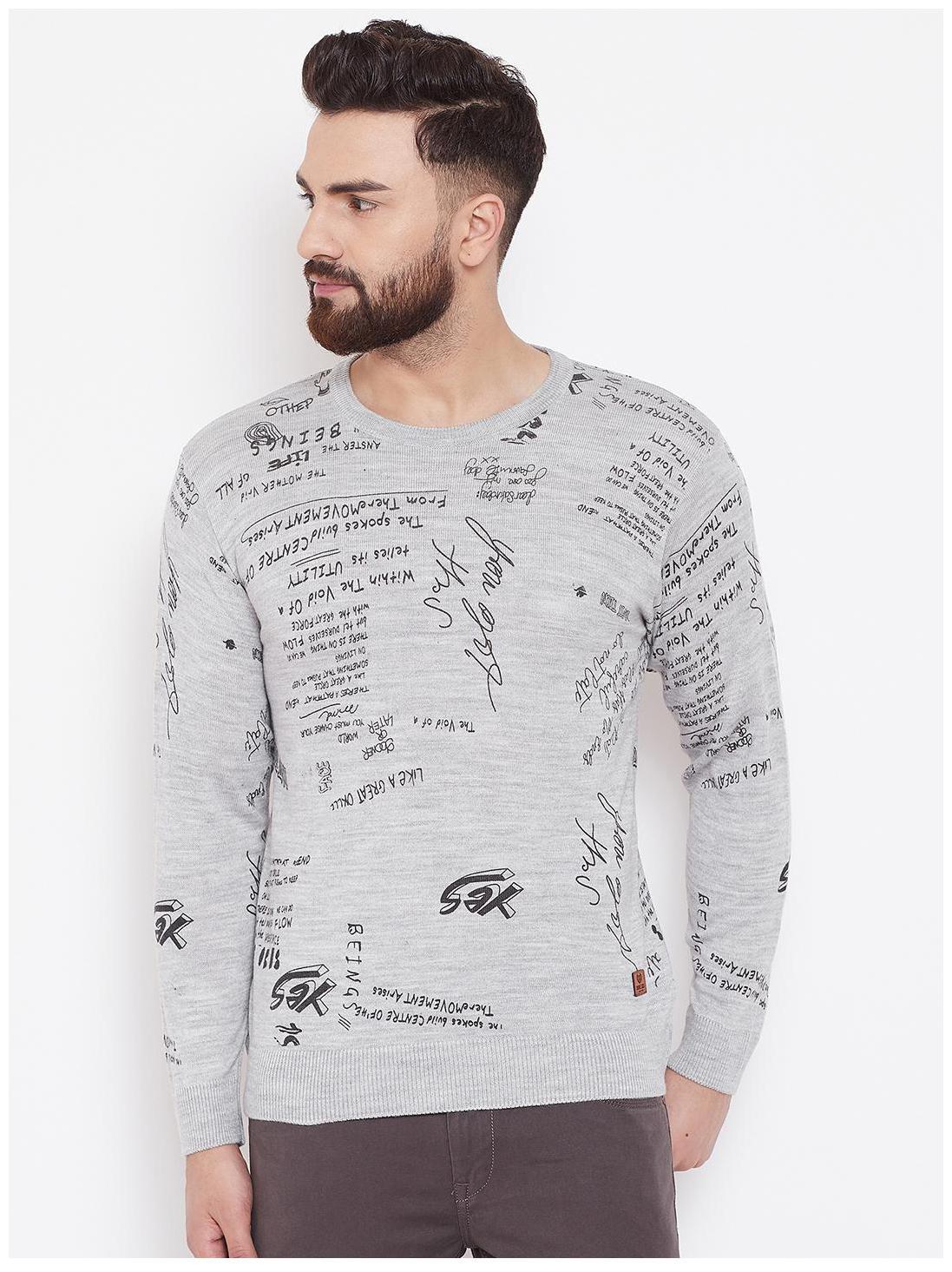 

Duke Wool Blend Men Grey Pullover