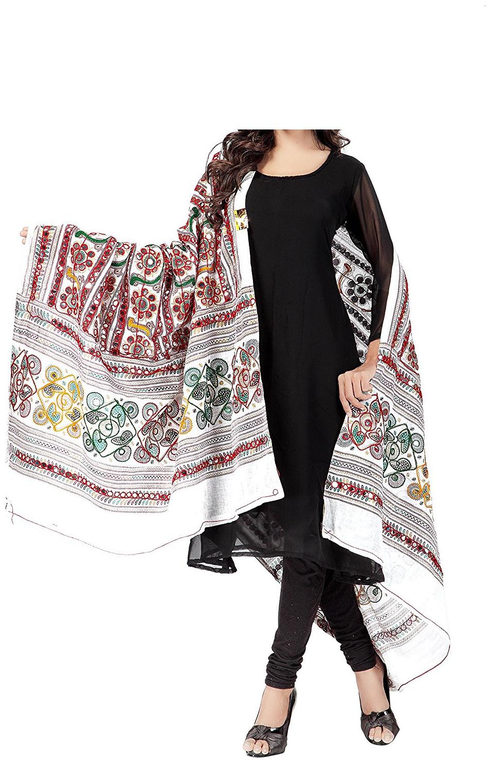 

Dupatta Full Embroidered Dupatta Kutch Special Hand Embroidered Dupatta Stoles For Girls Women Indian Dupatta