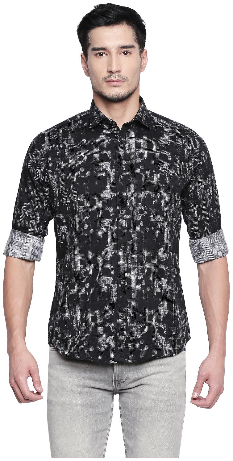 

Easies By Killer Men Black Checked Slim Fit Casual Shirt