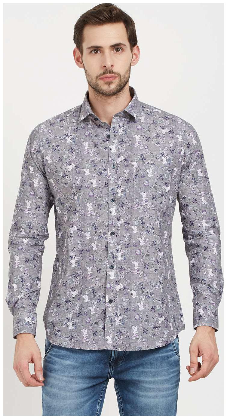 

Easies By Killer Men Grey Printed Slim Fit Casual Shirt