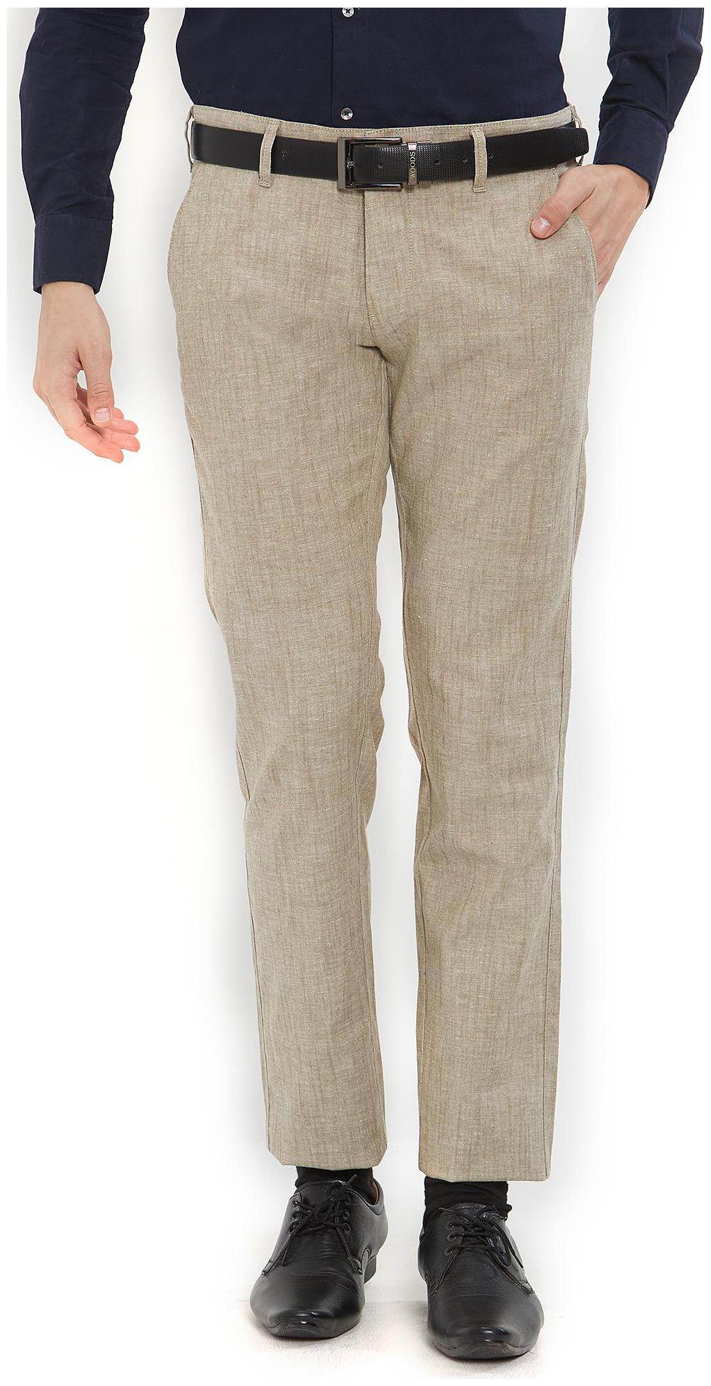 

Easies By Killer Men Solid Slim Fit Formal Trouser - Beige