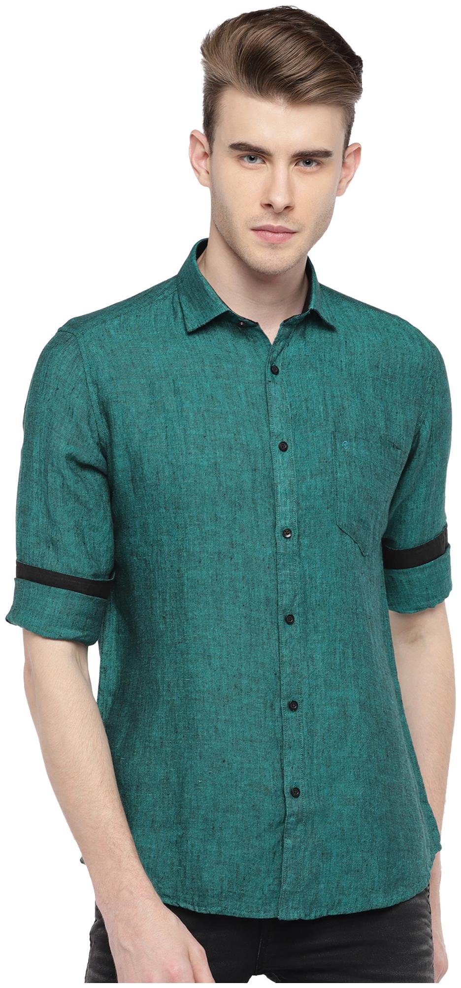 

Easies By Killer Men Green Solid Slim Fit Casual Shirt
