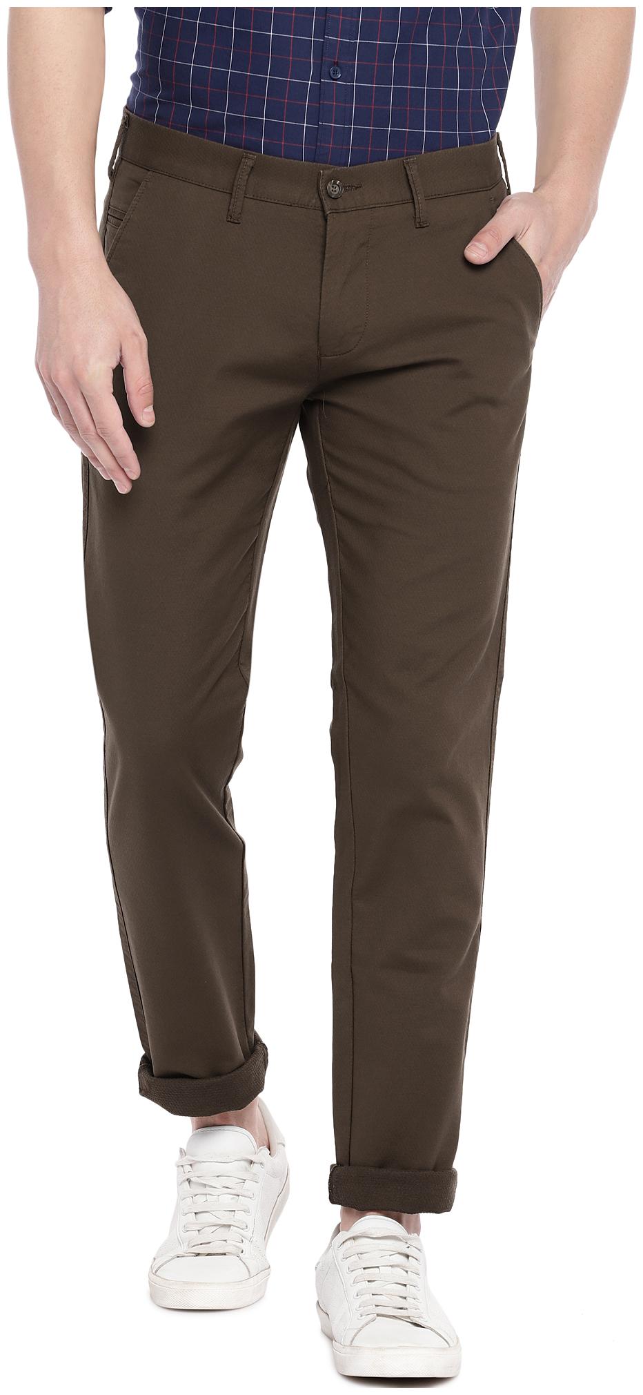 

Easies By Killer Men Brown Solid Slim fit Regular trousers