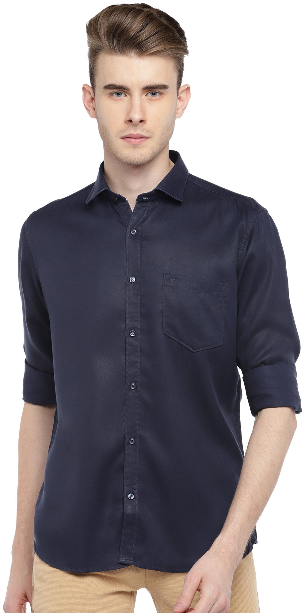 

Easies By Killer Men Blue Solid Slim Fit Casual Shirt