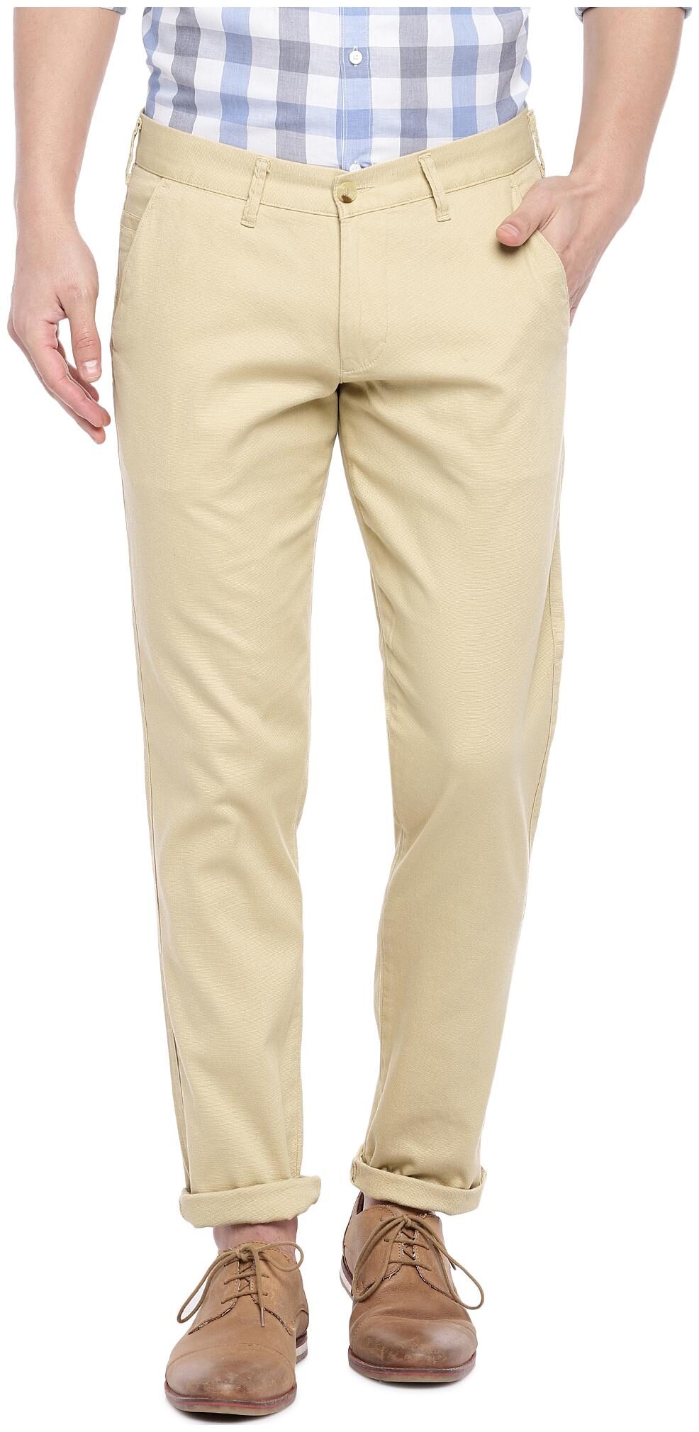 

Easies By Killer Men Beige Solid Slim fit Regular trousers