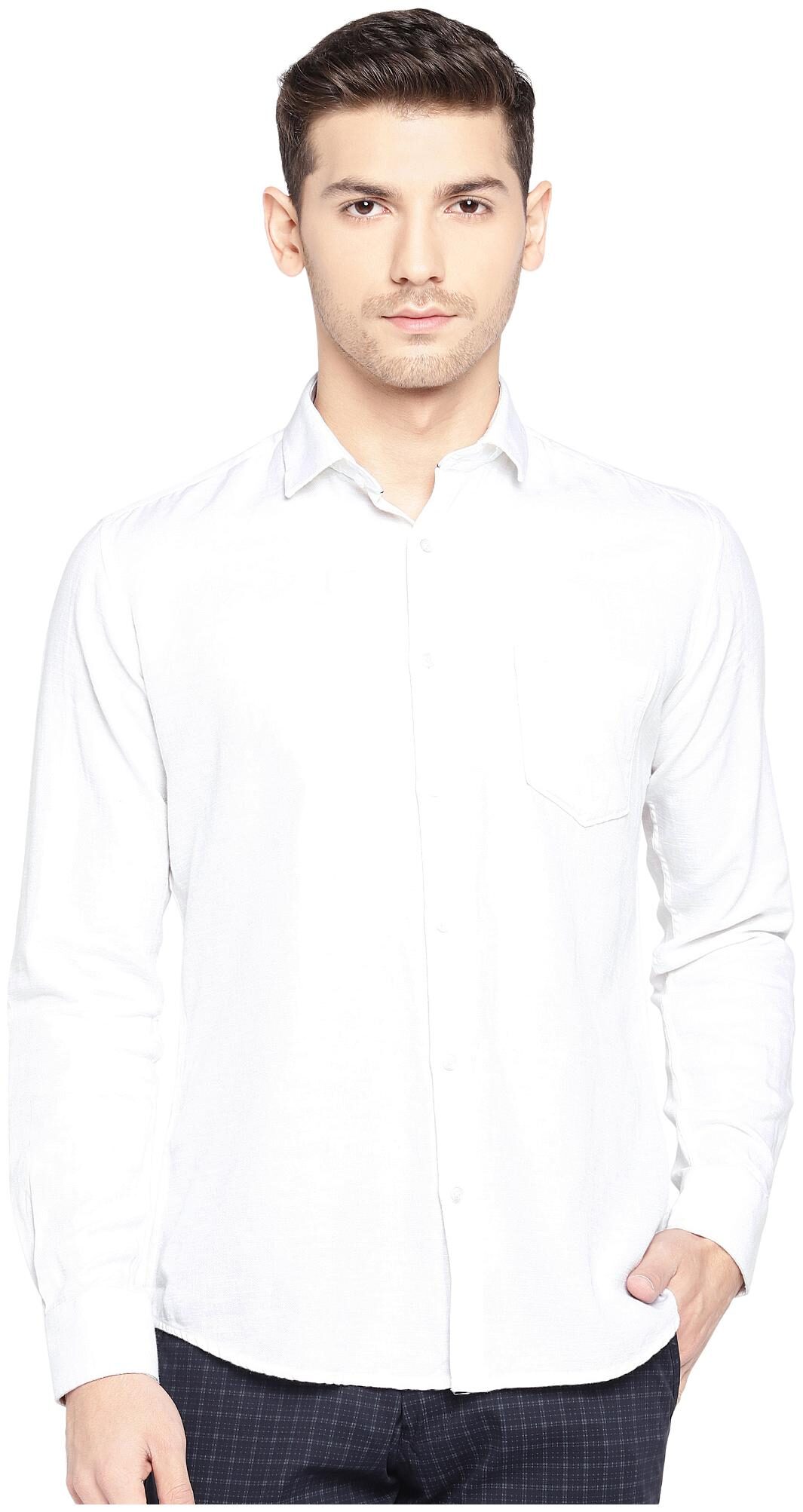

Easies By Killer Men White Solid Slim Fit Casual Shirt