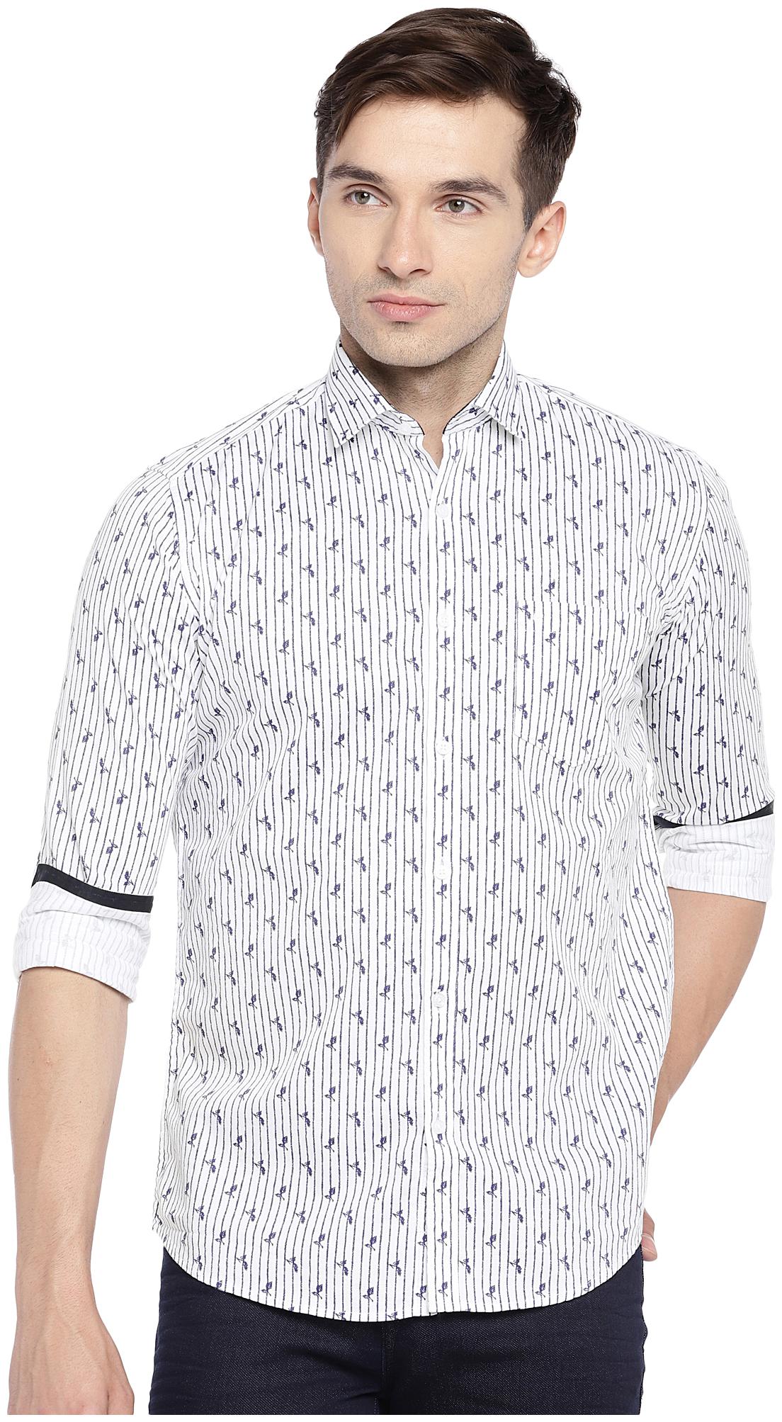 

Easies By Killer Men White Printed Slim Fit Casual Shirt