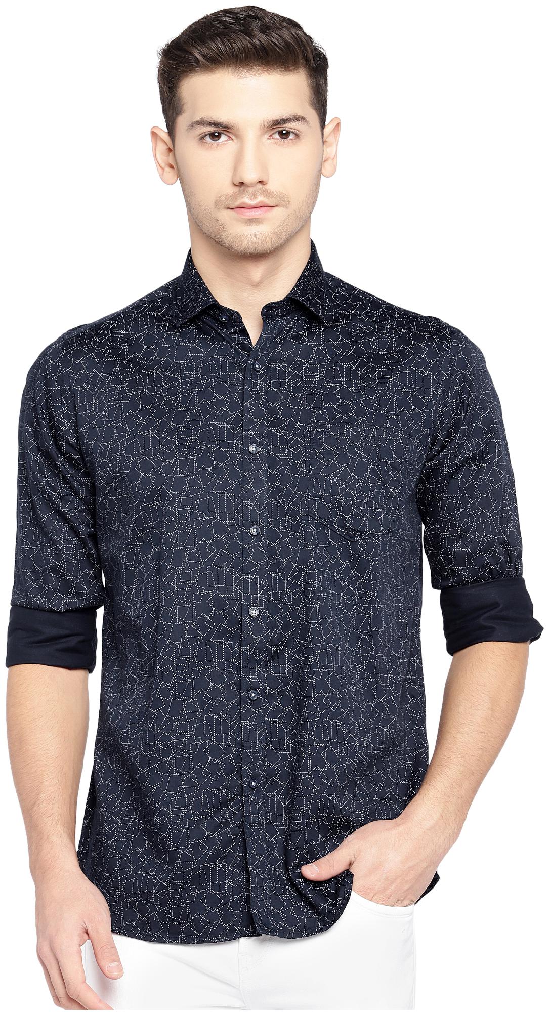 

Easies By Killer Men Blue Printed Slim Fit Casual Shirt