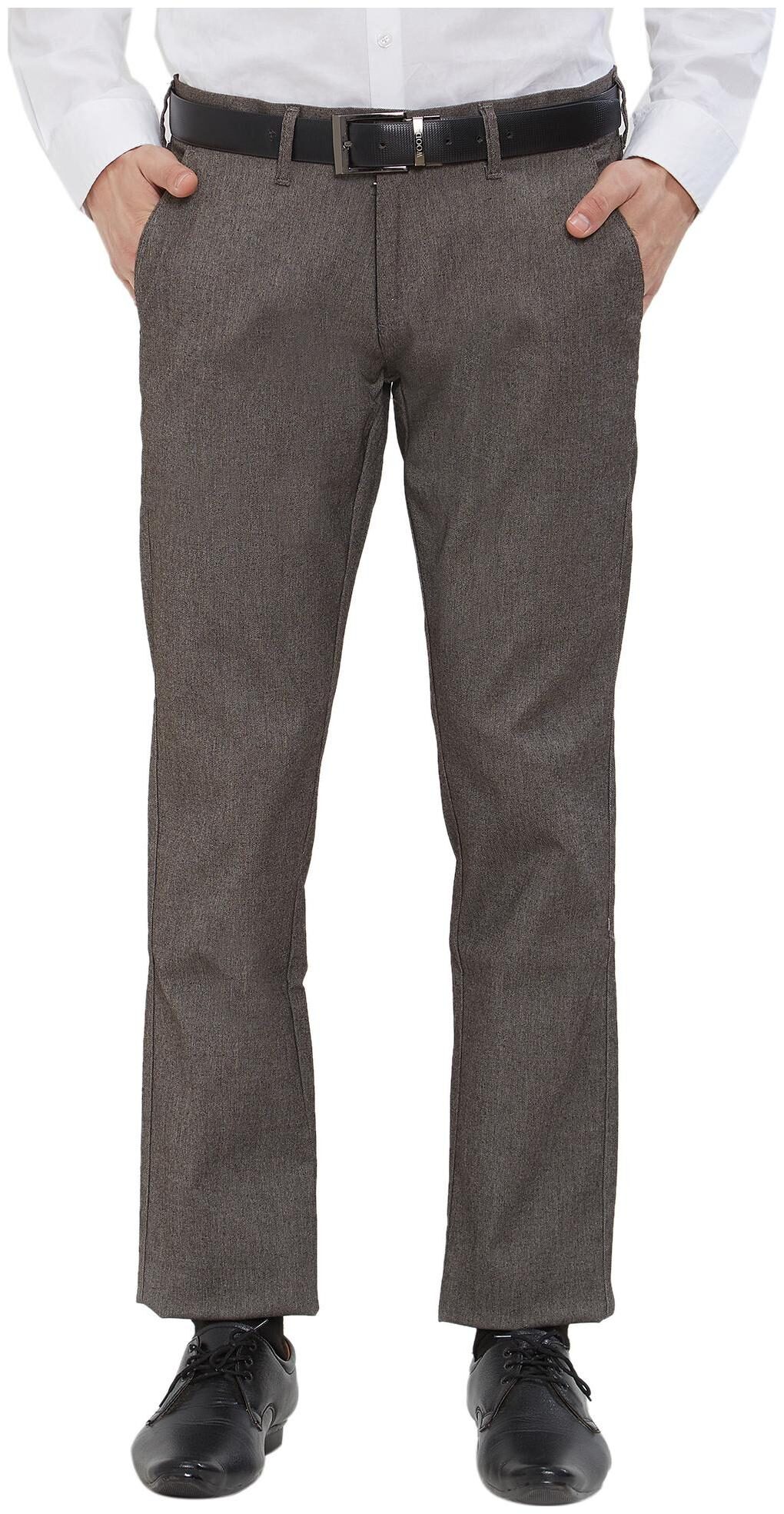 

Easies By Killer Men Solid Slim Fit Formal Trouser - Brown
