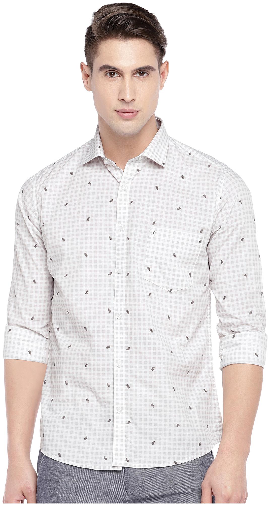 

Easies By Killer Men White Printed Slim Fit Casual Shirt