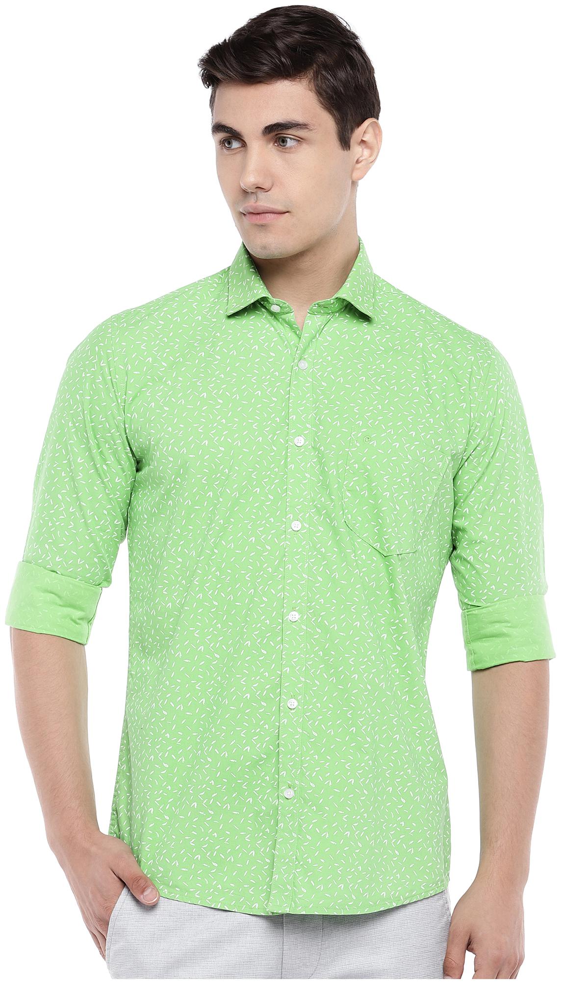 

Easies By Killer Men Green Polka Dots Slim Fit Casual Shirt