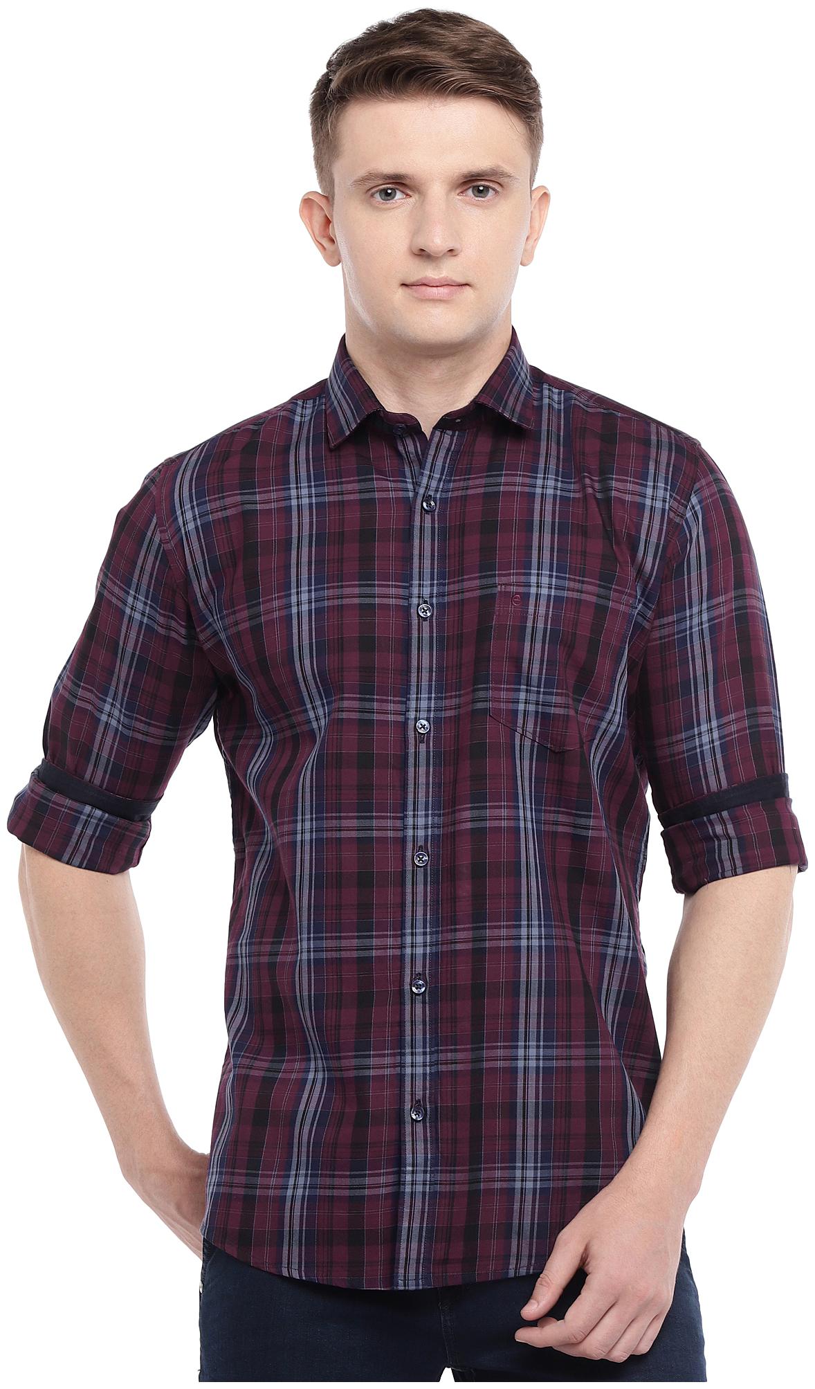 

Easies By Killer Men Red Checked Slim Fit Casual Shirt
